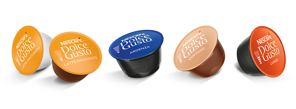 Pilt erinevatest Dolce Gusto kohvikapslitest